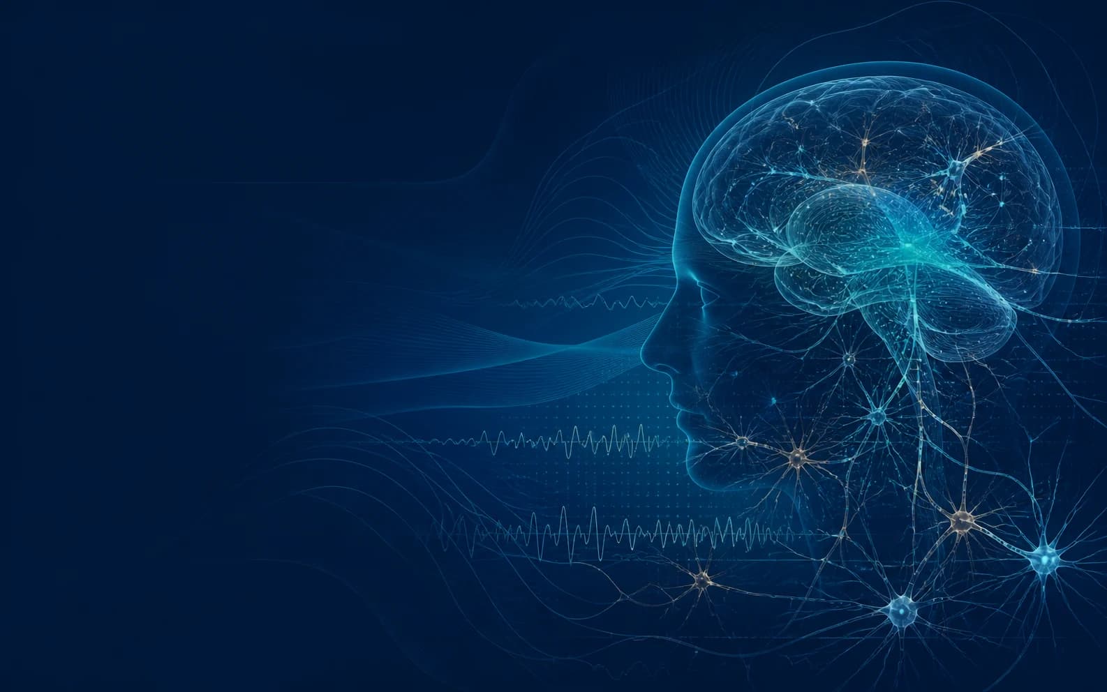 Ilustração abstrata de neurofisiologia clínica